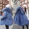Fall Winter Women's Mid-length Thickened Parka, Loose Warm Plus Size Cold-proof Cotton Coat, Korean Fashion Outerwear