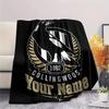 1PC Collingwood Raven Crest Custom Name Patterned Flannel Blanket Suitable For All Seasons For Home Decor Warmth And Comfort Gifts Holiday Present