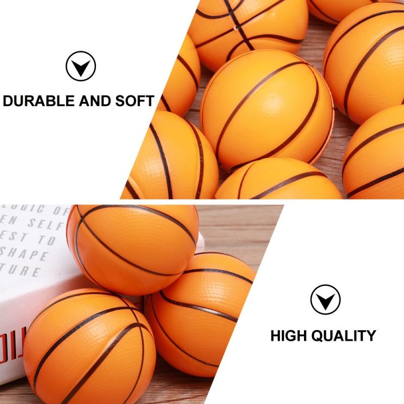 12Pcs Squeeze Basketball Toys Kids Sports Theme Birthday Party Favors Rubber Basketball Gift Cake Decor Goodie Bag Pinata Filler
