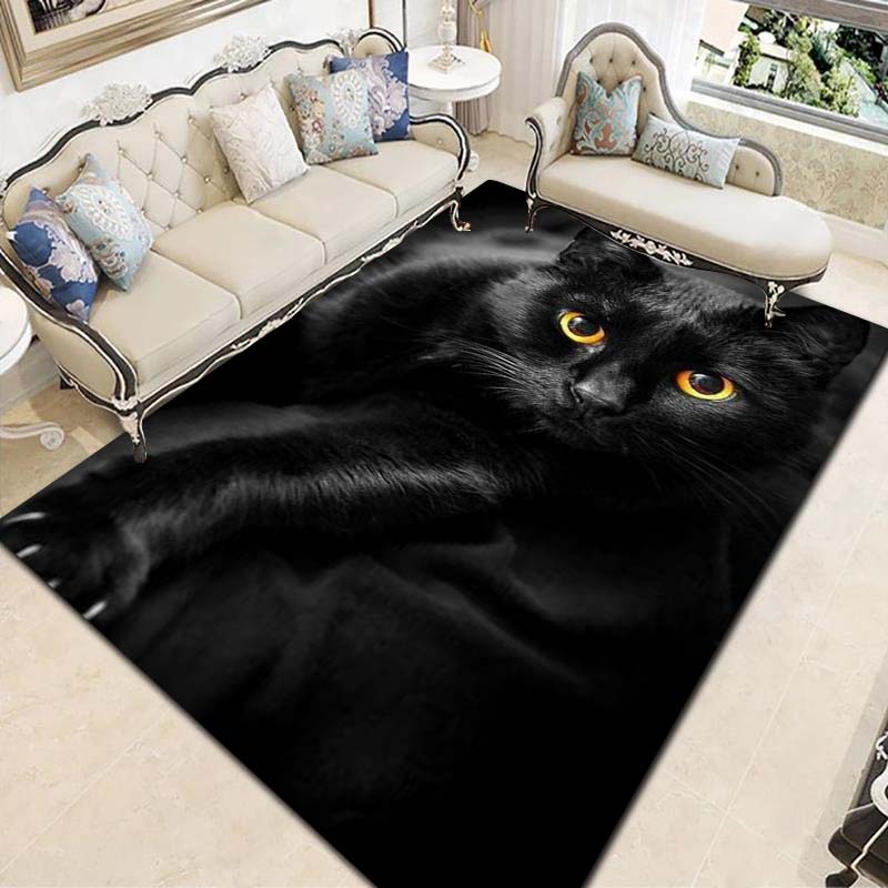 Cartoon Animal Collection Wolf Eagle Cat Dog Dragon Peacock Flannel Carpet Living Room Bedroom Decoration Anti slip Bathroom rug