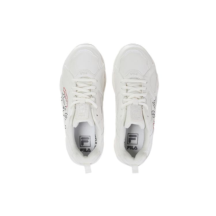 FILA Textile, Synthetic Leather Low top Casual Shoes Unisex White 1RM01139_125