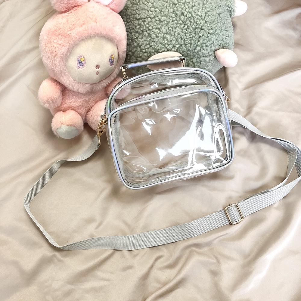 Transparent PVC Single Shoulder Crossbody Bag - Simple Women's Jelly Doll Bag