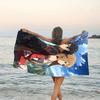1pc Sword Art Online2 Beach Towel, Beach and Seaside Swimming Pool Equipment, Fashion Pattern, Rectangular, Travel Essentials