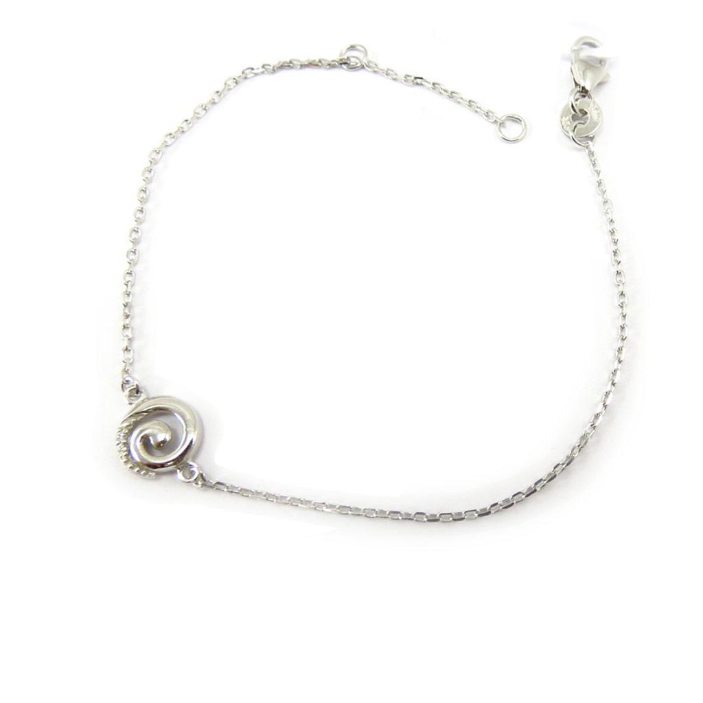 Altesse [K3415] - Bracelet Argent 'Déesse' blanc argenté (rhodié) - 8 mm