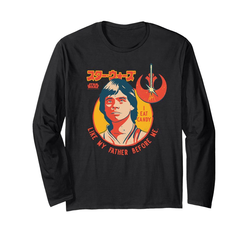 Star Wars Luke Skywalker I Eat Candy Halloween Japanese Long Sleeve T-Shirt