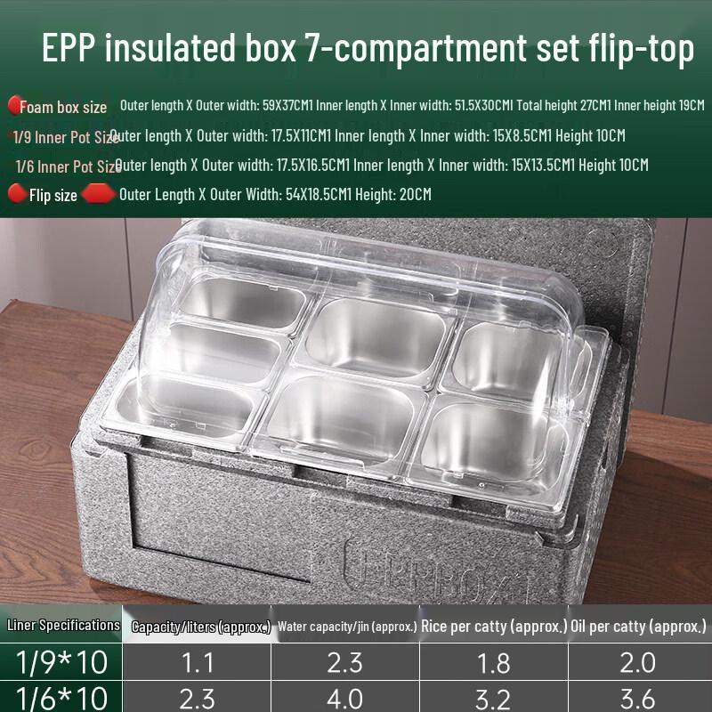 ZHEBU Insulated Food Pan Container with Stainless Steel Inner