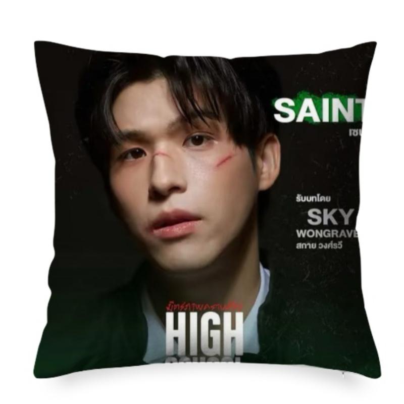 Skynani Nani Hirunkit Sky Wongravee Double-Sided Printing Pillowcase Thai Tv High School Frenemy Drama Stills Home Cushion Cover