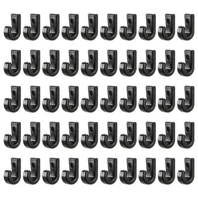 50Pcs Kayak Lashing  Hook J Shape Tie Down Hook Bungee Cord  Hook for Kayak Bungee Cord Canoes Boats Easy To Install