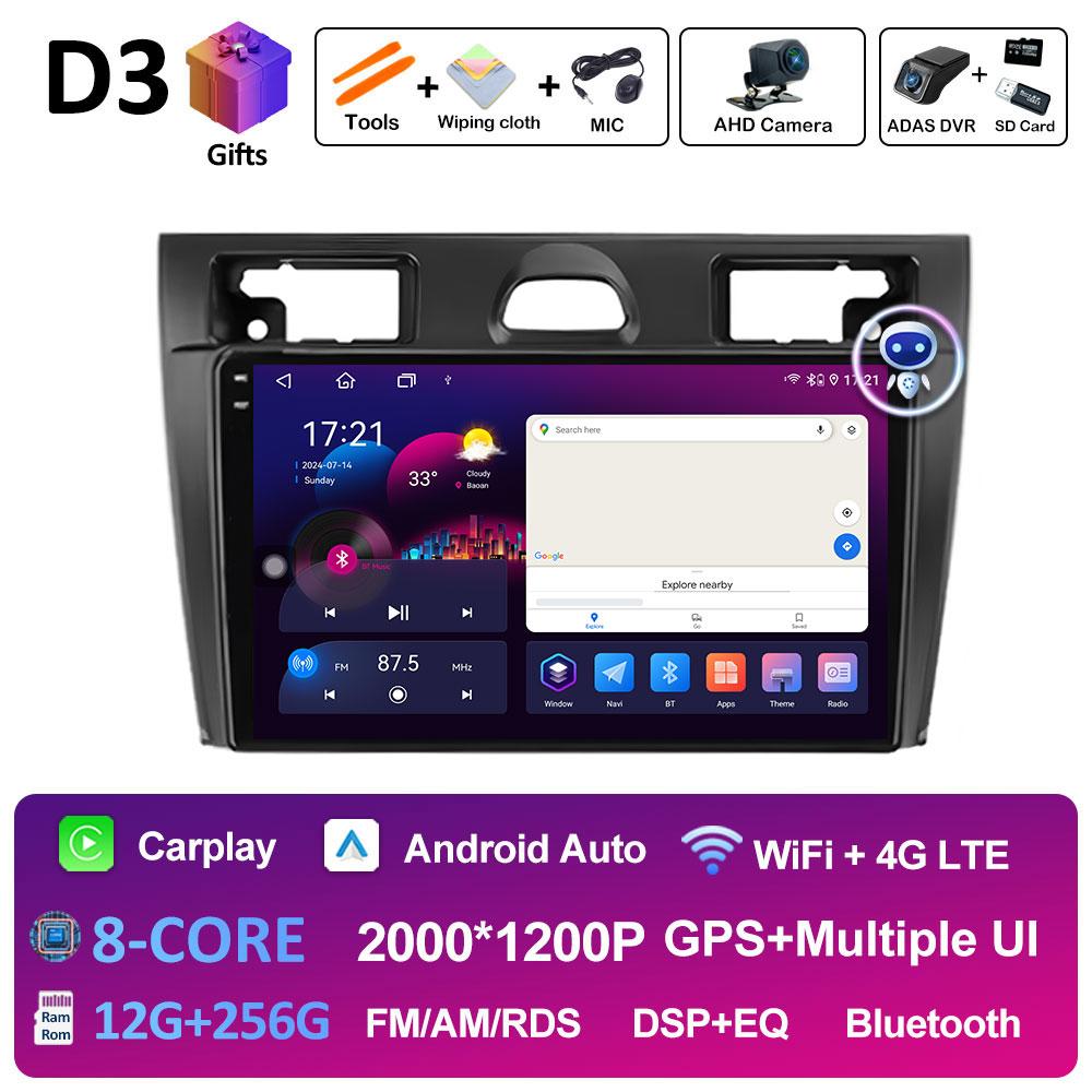 Intelligent System DSP Stereo For Ford Fiesta Mk VI 5 Mk5 2002 2003 2004 2005 - 2008 Cooling fan Wireless Carplay Autoradio WIFI