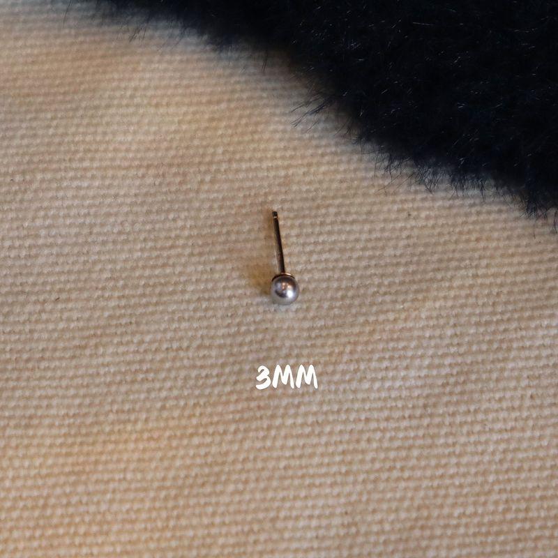 

Zhenduo Hemp 14K Gilded Small Pearl Easiest for Match Ear Bone Stud 3mm Gray Pearl (ear needle single)