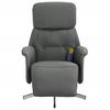 Vidaxl Recliner Armchair with Footrest, Dark Gray, Fabric