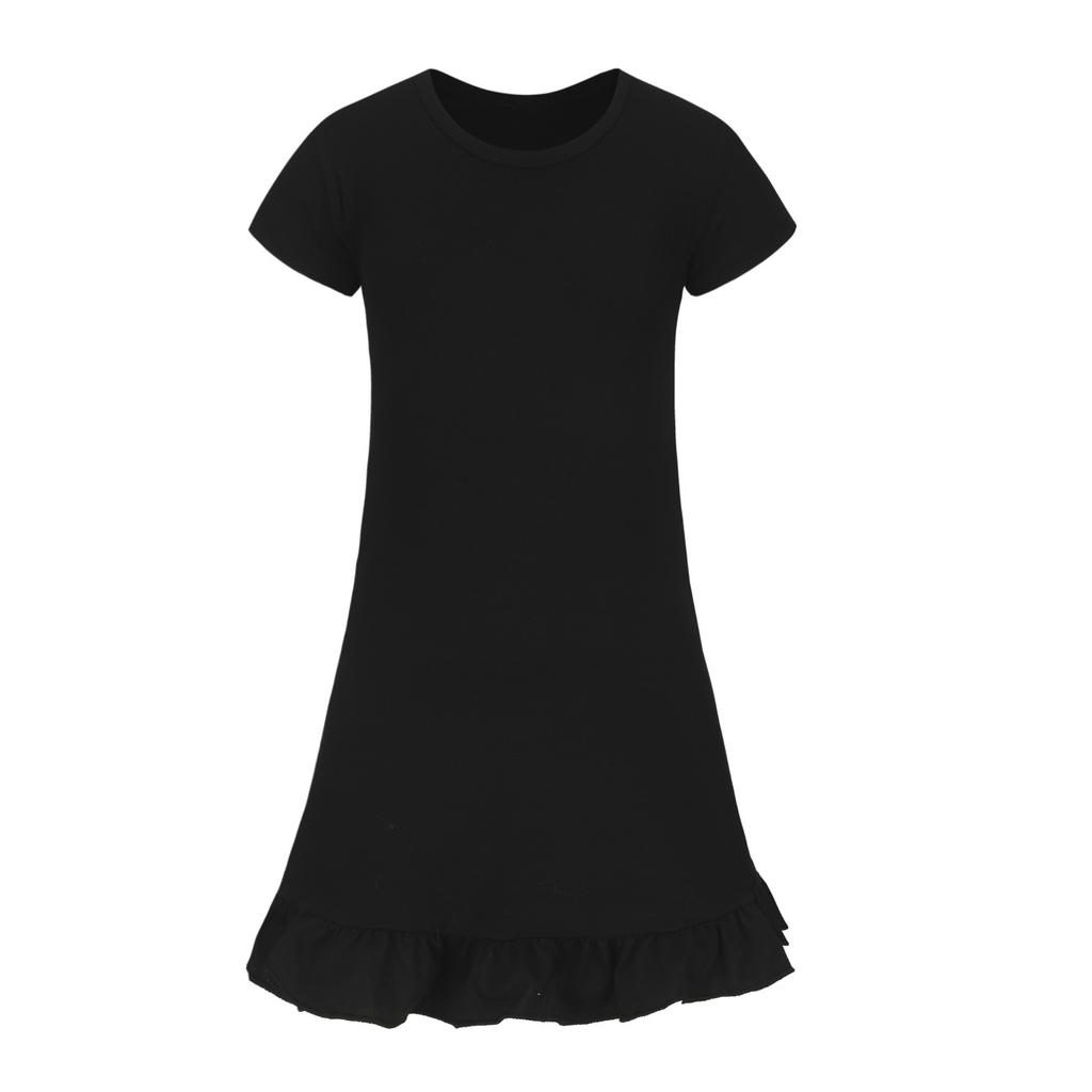 Vêtements de nuit confortables et respirants à manches courtes pour filles - Nuisettes quotidiennes pour filles