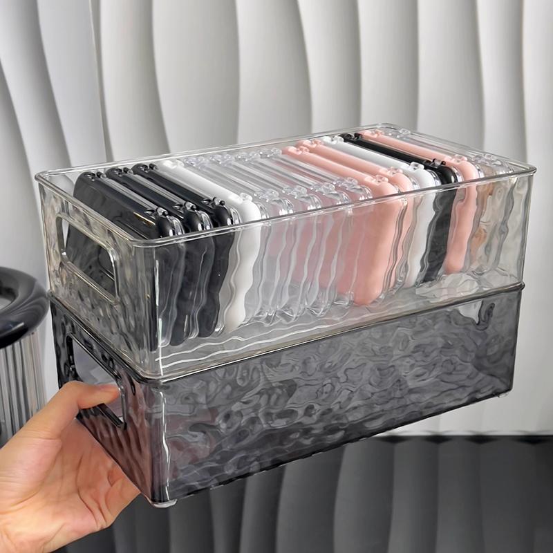 1/2/3Pcs Plastic Clear Box Press-on Nail Storage Case Square Jewelry Earring Sponge Storage Box Display Packaging With Lid