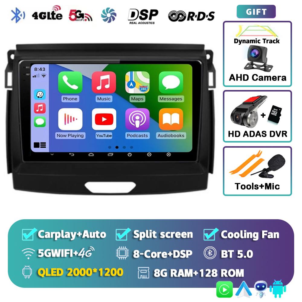 Android 14 Carplay 2 Din Car Radio For Ford Ranger 2015 2016 2017 2018 2019 2020 Autoradio GPS Multimedia 2din Head Unit Stereo