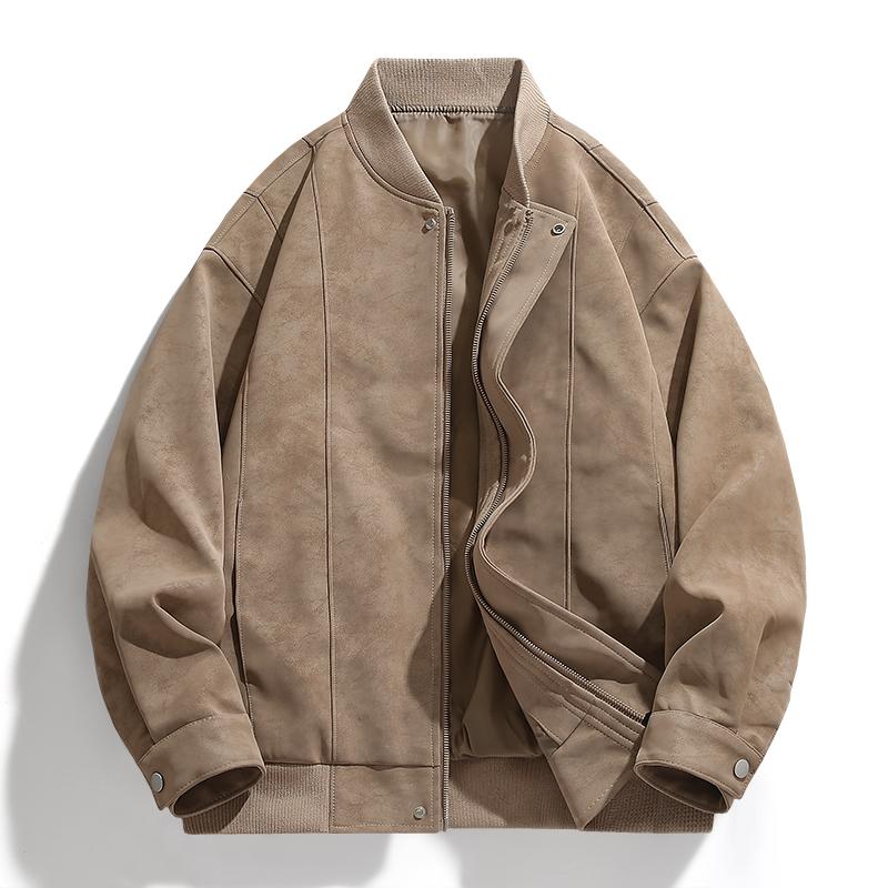 Neuer Stil Hirschleder Samt Herren Amerikanische Modemarke Locker Lässige Jacke