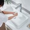 VEVOR Rectangle Vessel Sink, 24" x 13.8" Bathroom Vessel Sink Countertop, White Ceramic Bathroom Sinks Above Counter, Modern Style