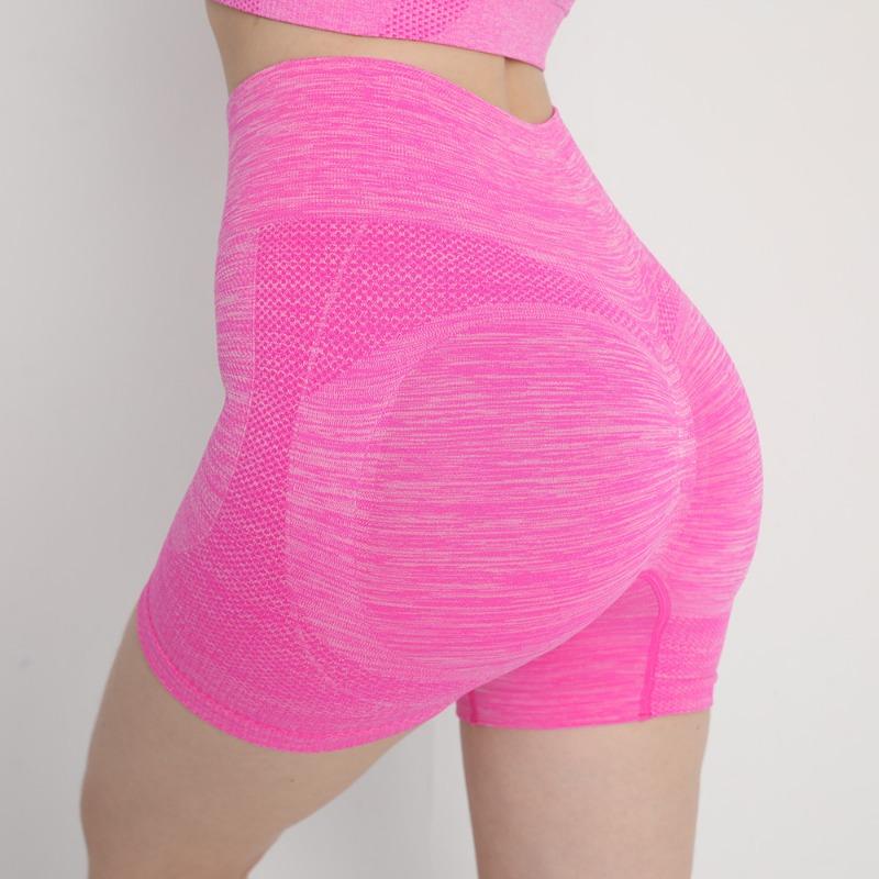 Seamless Peach Hip Fitness Yoga Pants Women's High-waist Hip-lifting Abdomen Tight-fitting Sports Quick-drying Bottoming Three-point Shorts