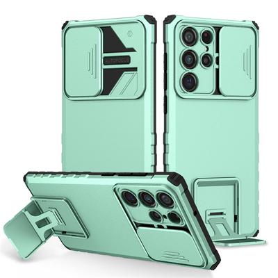 Pre Samsung Galaxy S22 S 22 Ultra Puzdro Posuvný kryt kamery Pancierové Nárazuvzdorné Puzdrá na telefón Pre Samsung S22 Plus S22+ Stojan Zadný kryt