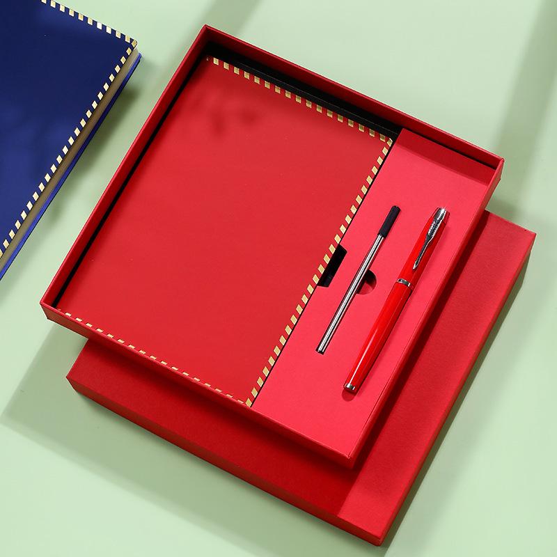 Customized A5 Leather Notebook Gift Set with Logo Engraving