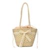 Pastoral Woven Bag Women's 2025 New Summer Seaside Vacation Beach Bag Shoulder Bag Vegetable Basket Straw Bag