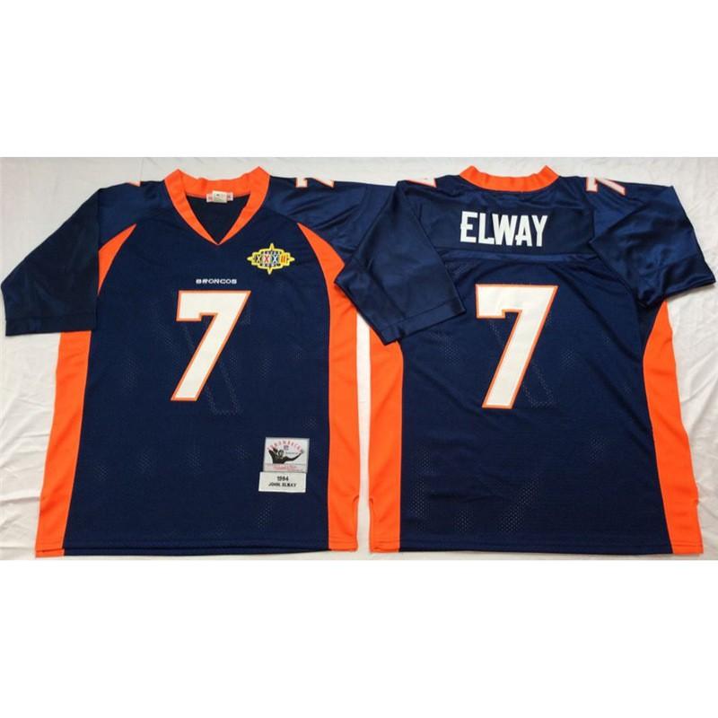 Denver Broncos Retro 84 Hall Of Fame Camiseta de Rugby para Hombre y Mujer Mezcla de Algodón Ropa Deportiva para Aficionados