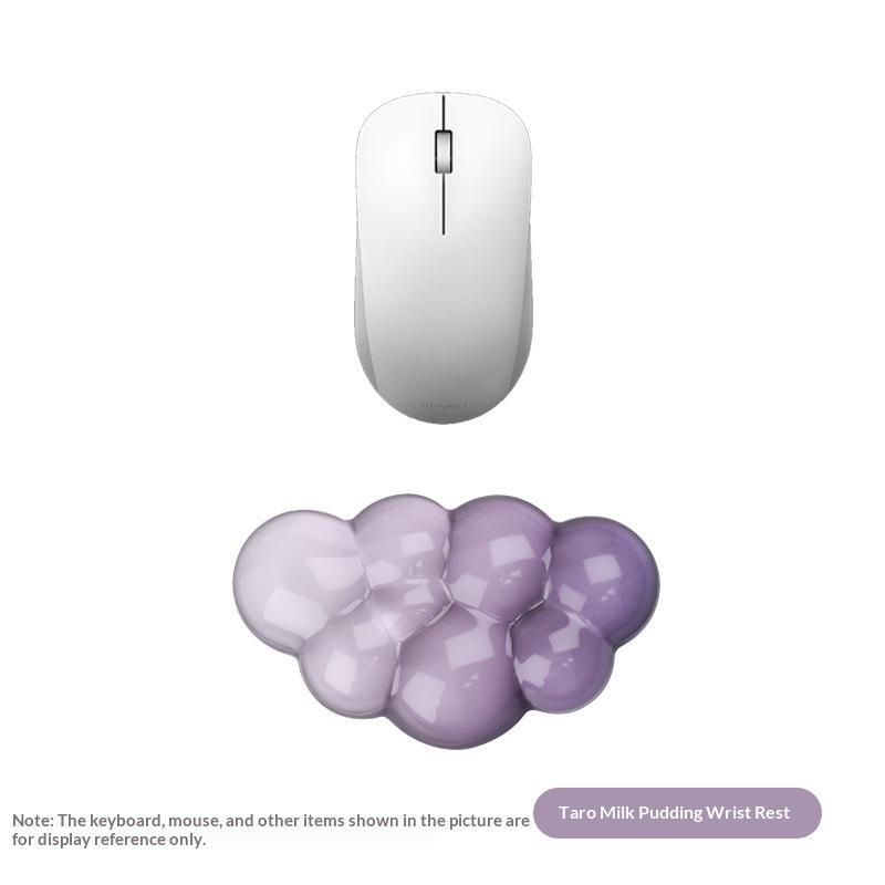 Cloud Shaped Silicone Keyboard Wrist Rest Cartoon Style Mouse Wrist Pad for Girls Teen Home Office Desk