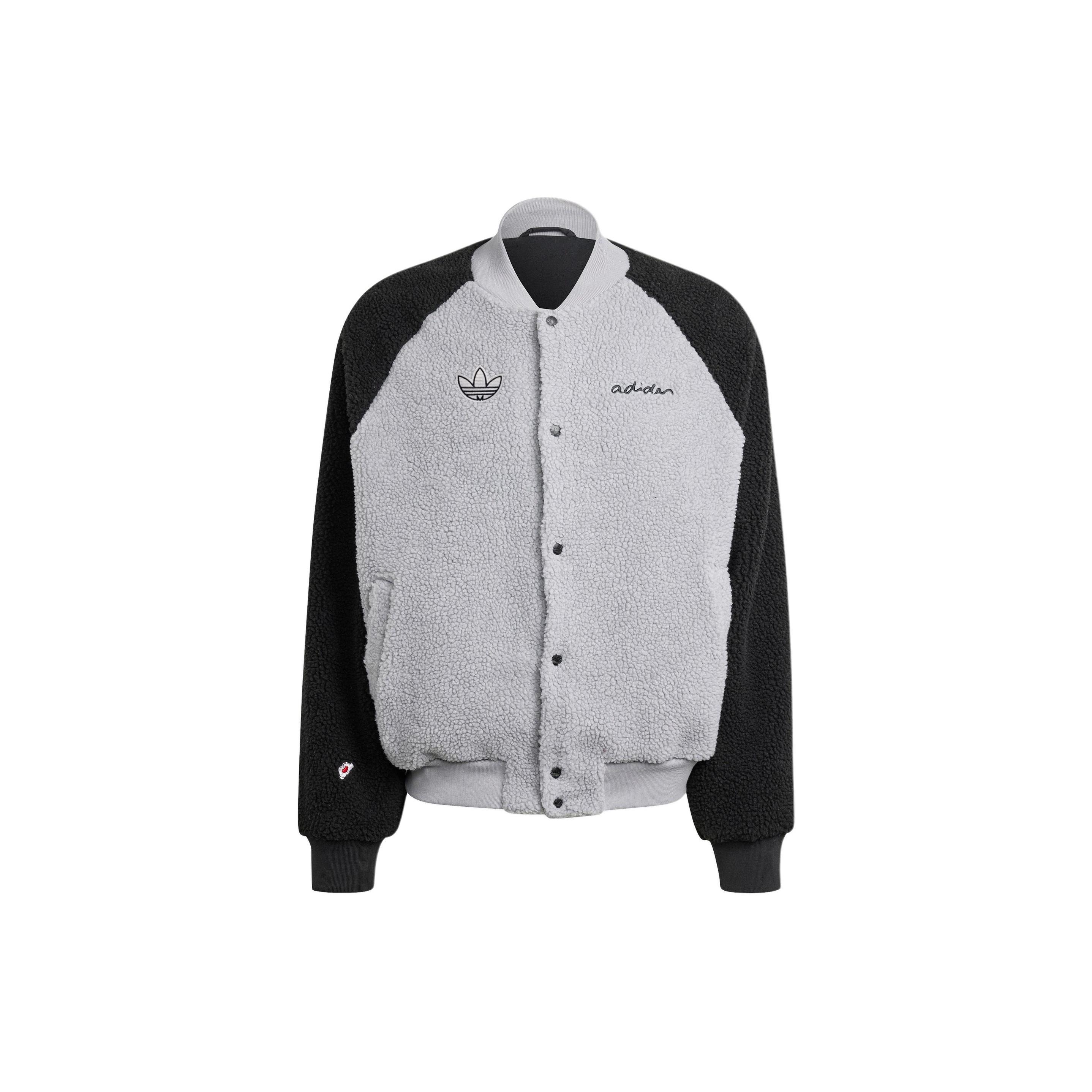adidas Originals x Disney V-Day FL Jacket Asia Sizing Grey Black Men s IY2265 XL