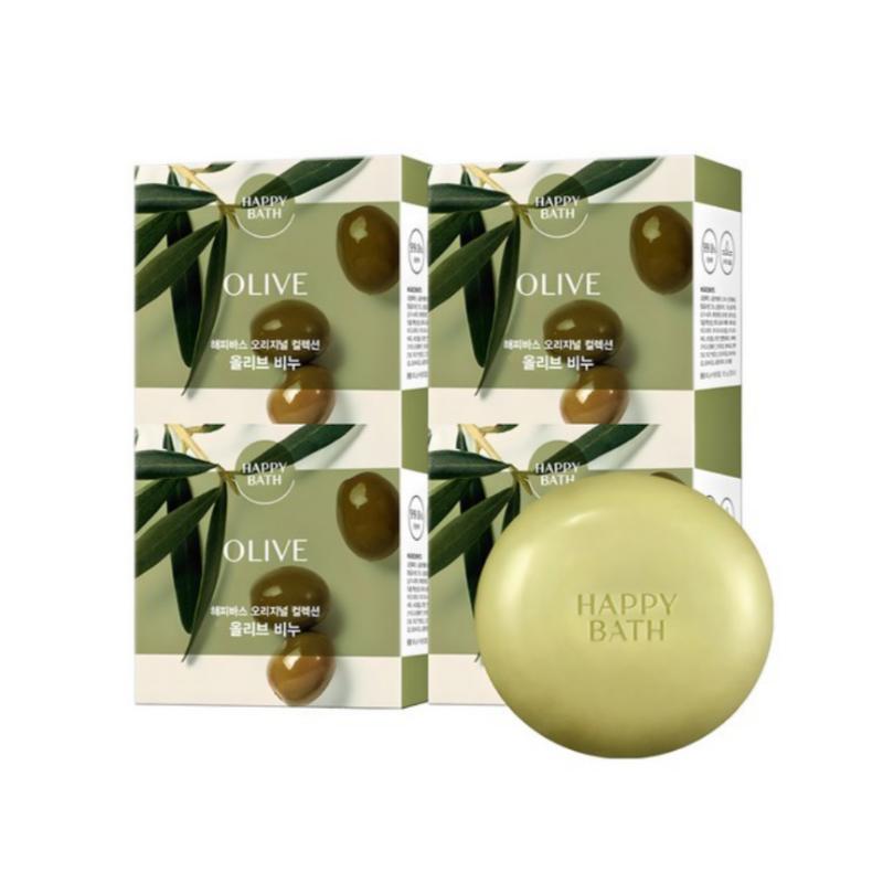 

Happy Bath Olive Essence Soap Herb Scent 90g × 4pcs / 8pcs 90g x 4pcs