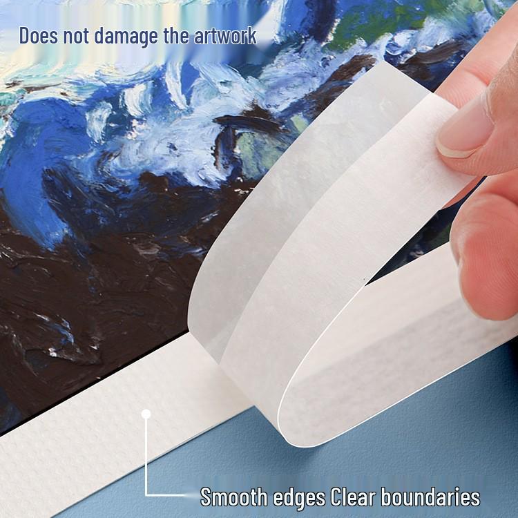 Mali Washi Tape Art Student Kit: No-Residue Oil Painting Canvas, Frame Easel, Drawing Paper, No-Trace Writable Stickers