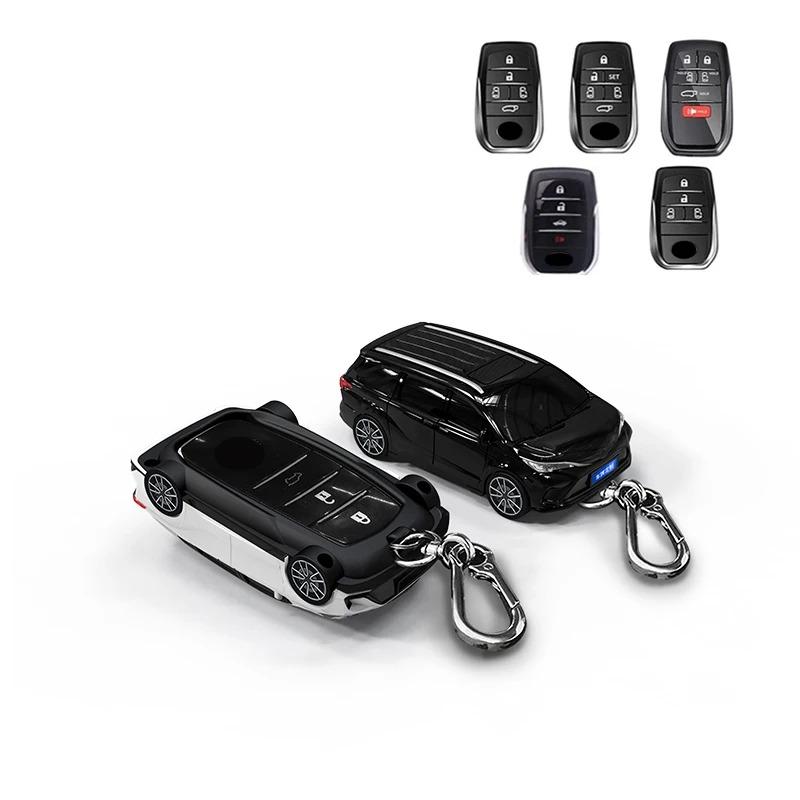Creative Key Case For Toyota Sienna Rav4 Venza Mirai Hybrid Vehicles Alphard Previa Voxy 4 5 6 Button Remote Car Key Cover Fob