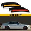 4pcs Red Amber LED Side Marker Light Clear Lens 2015- Fit Dodge Challenger