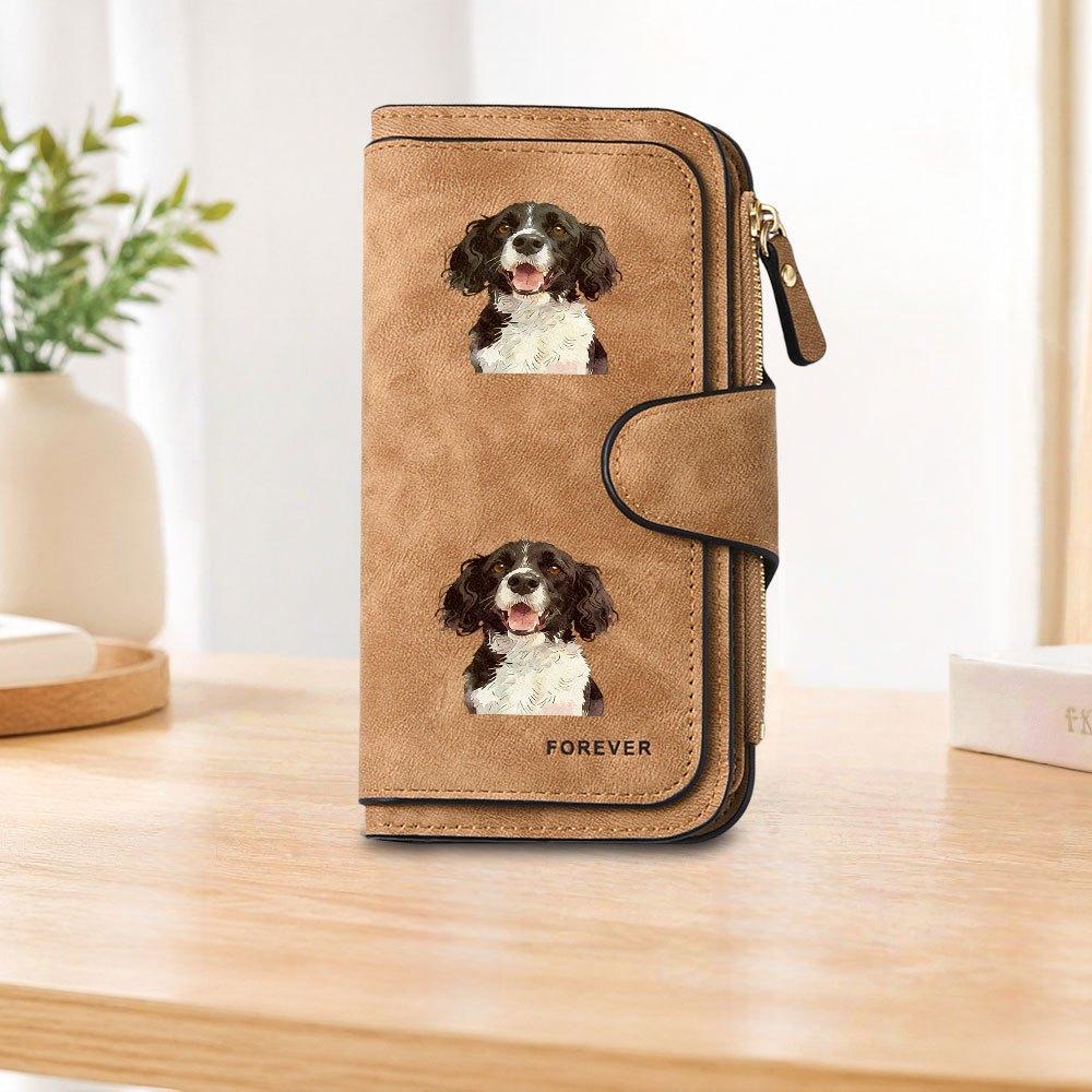 Springer Spaniel pattern long zipper wallet large capacity card holder unisex clutch bag stylish zippered coin purse suitable for daily commute