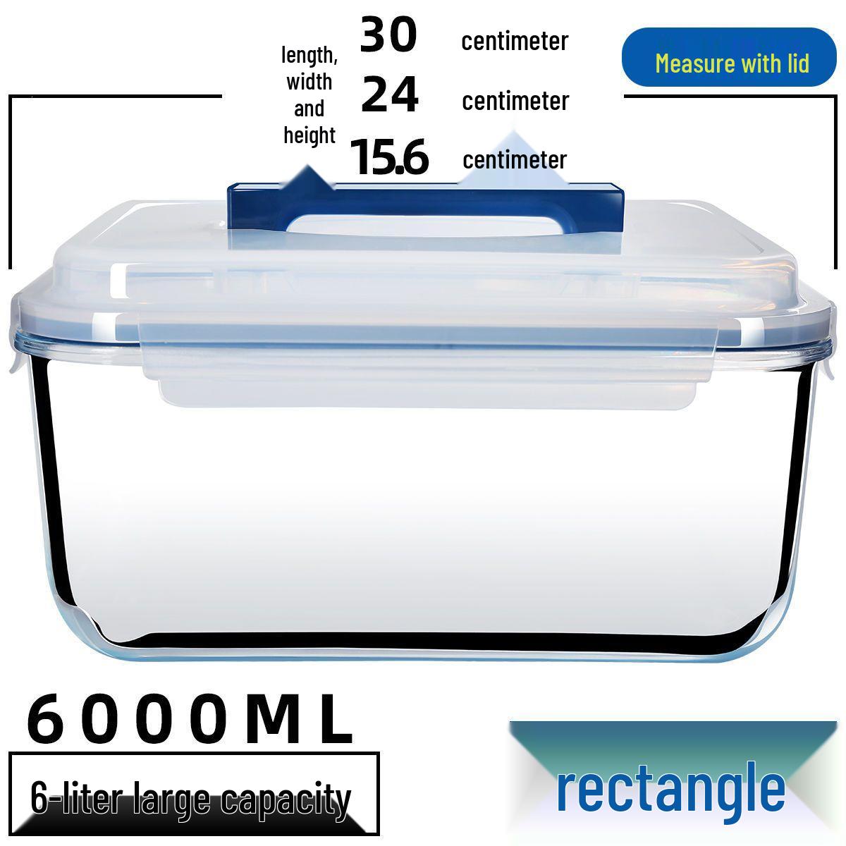 6L Glass Sealed Container with Lid
