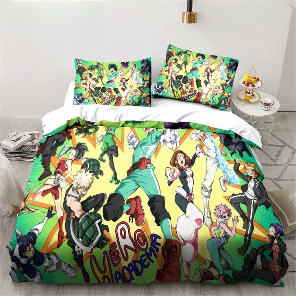 3D Print Bedding Gift Anime My Hero Academia Bedding Collection Single Twin Full Queen King Size Bed Collection Adult Kid Bedroom Home Textile