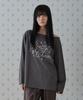 Tudument Off-Shoulder Pigment T-Shirt_Charcoal