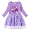 Korean Style Kpop Demon Slayer Long Sleeve Princess Dress for Girls