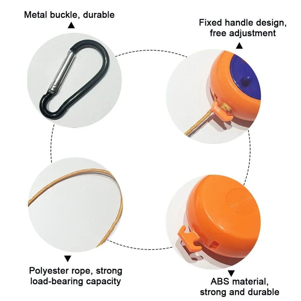 10m Kledingdroogtouw Windproof Wasdrooglijn Stevig Reisdroogrek voor Reizen