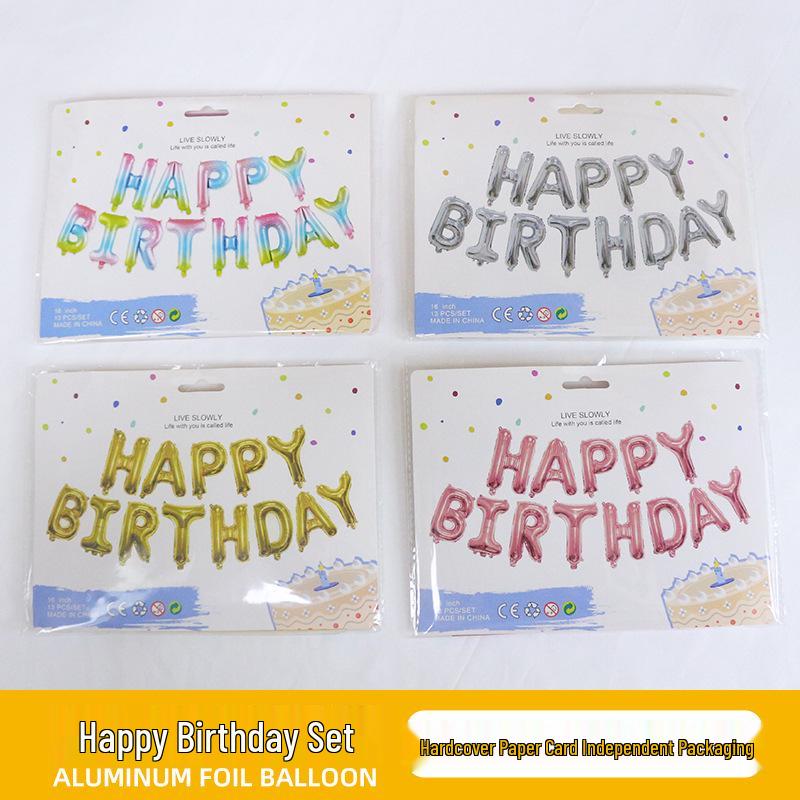 16-Inch English Letter Foil Balloon for Kids' Birthday Party Decor