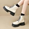 Women's 2025 new autumn and winter heel thick-soled velvet leather shoes short boots children's shoes