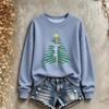 Women's Christmas Print Crewneck Sweatshirt Long Sleeve Casual Holiday Pullover