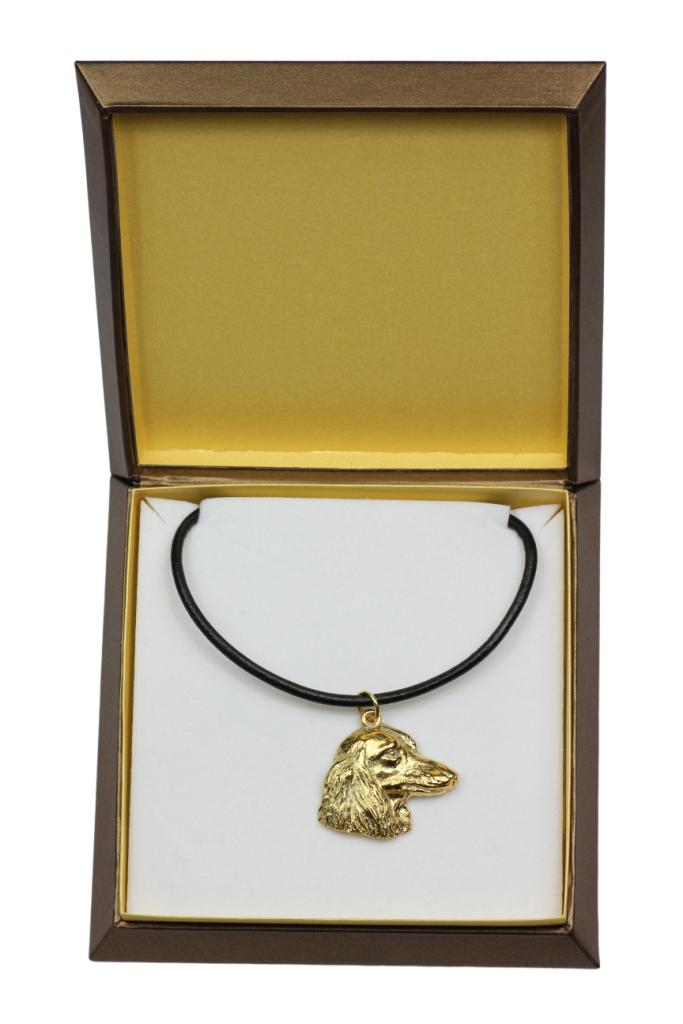 

Dachshund - Dog necklace in gift box, gold-plated pendant for dog fan, striking jewellery by Art-Dog
