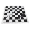 Checkers Set Stackable Black White Plastic Pieces Draughts Board Game with Transparent Box for 3 Years Old Above
