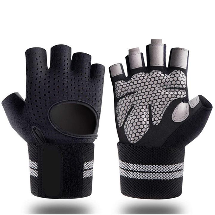 Neoprene Breathable Half Finger GYM Gloves M чёрный