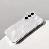 White curved electroplated glass phone case suitable for Samsung GalaxyS26 S25 S24 S23 S22 S20FE/Ultra/Plus anti drop back cover