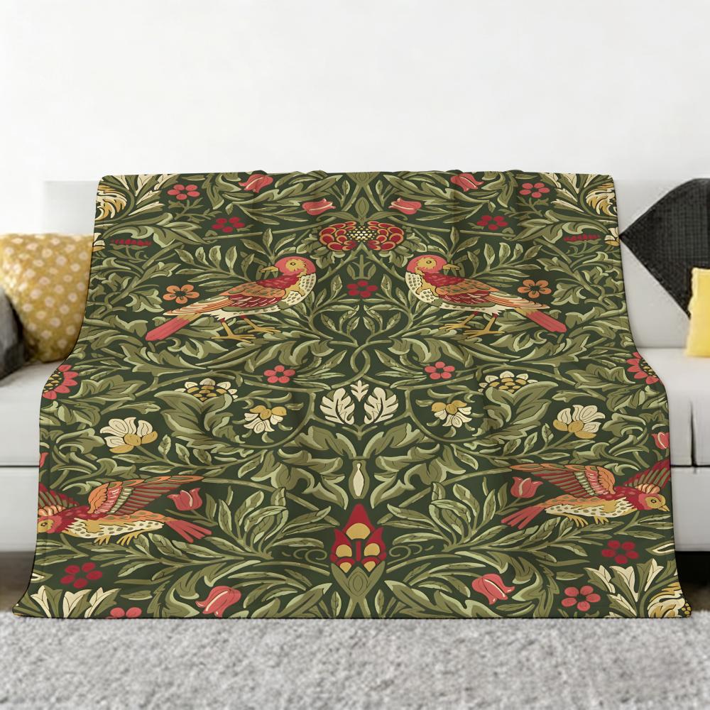 Artist W-William M-Morris Throw Soft Cozy Flannel Throw Blanket for Sofa Bedroom and More 80x120cm(31x47inch)