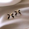 Simple Zircon Butterfly Earrings Light Luxury High-end Stud Earrings Temperament Fashionable Sweet Pearl Earrings Women