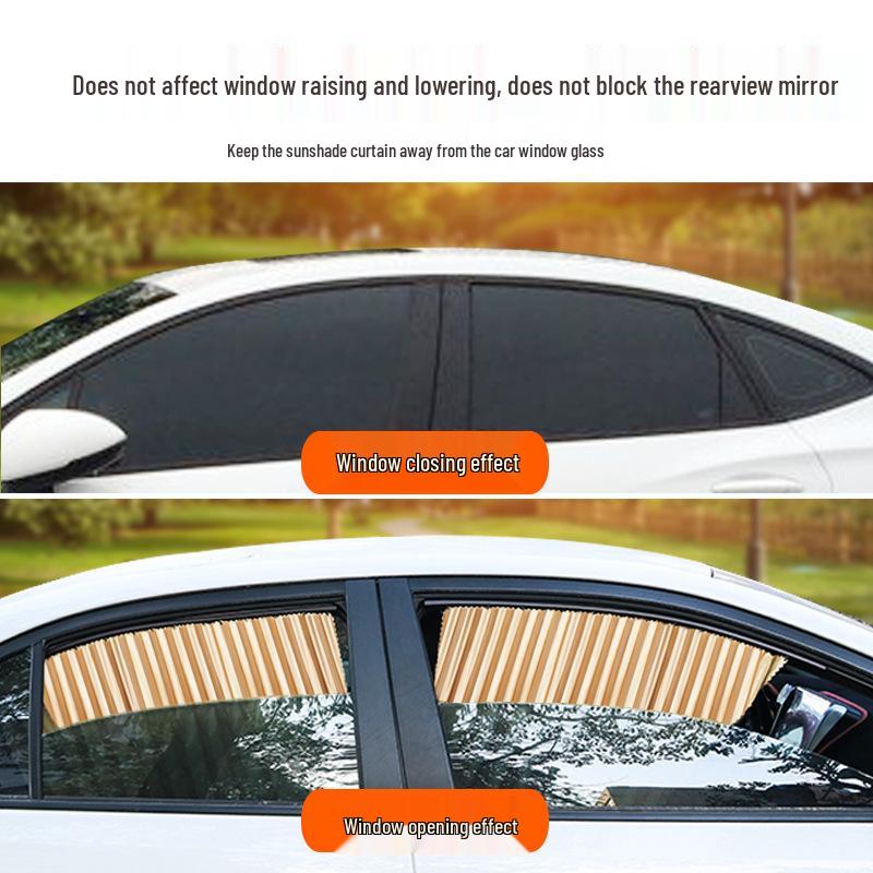 Car Magnetic Sunshade: Heat Insulating, UV Protecting, Universal Fit Inner Window Curtain