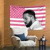 Drake Rosa Amerikanische Flagge Wandteppich USA Flagge Amerikanische Flagge für Schlafzimmer Wohnzimmer Wandteppich Raum Wandteppich Studentenwohnheim Mit