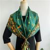 110*110 cm Quadratischer Seidenschal Damenmode Bedruckter kleiner Halsschal Büro Damen Haargürtel Folar Taschentuch Damen Taschentuch Schal Schal