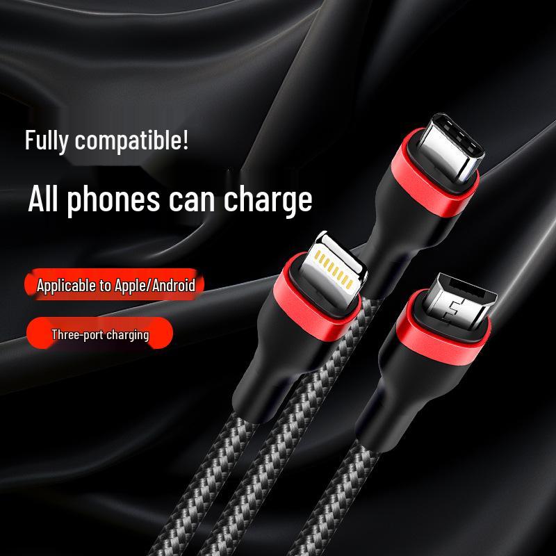 6A Fast Charge 3-in-1 Braided Universal Charging Cable